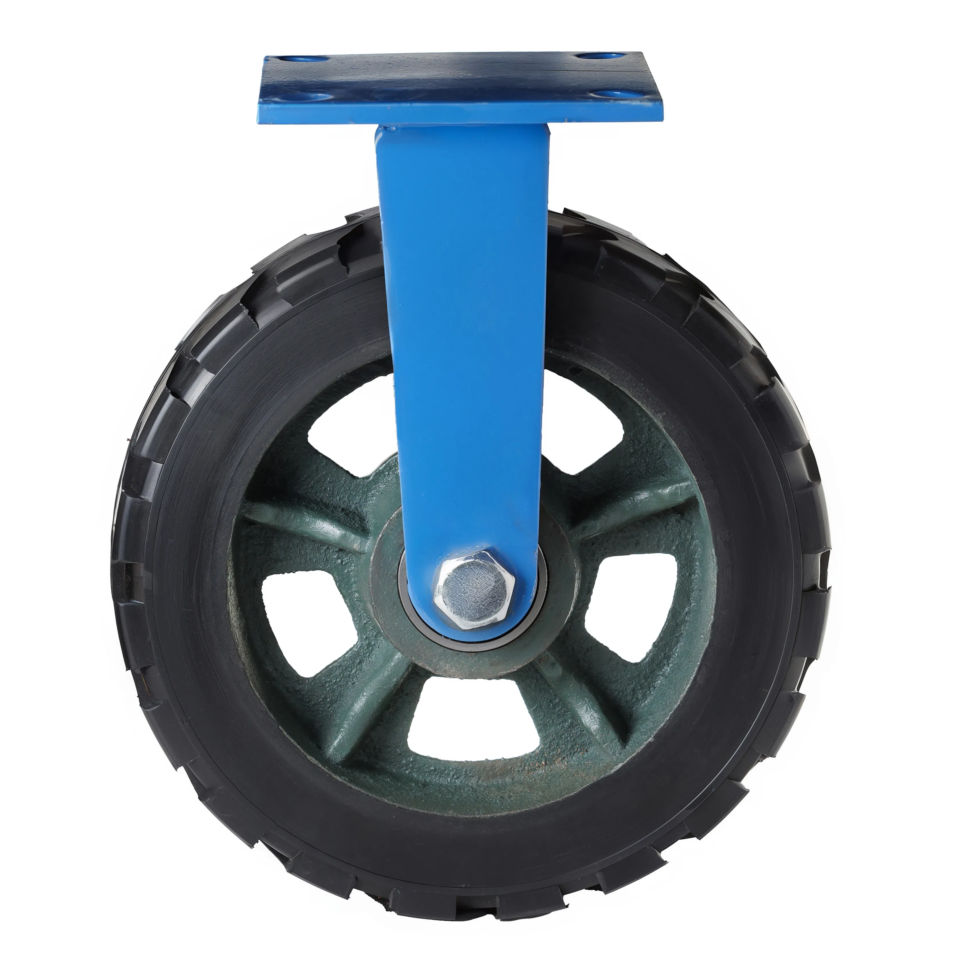 Сверхбольшегрузное обрезиненное колесо 300мм, максимальная нагрузка 1000 кг, неповоротное, шариковые подшипники - FHd 95