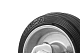 Промышленное усиленное колесо 80 мм (площадка, поворотное, с тормозом, черная резина, роликоподшипник) - SRCb 97